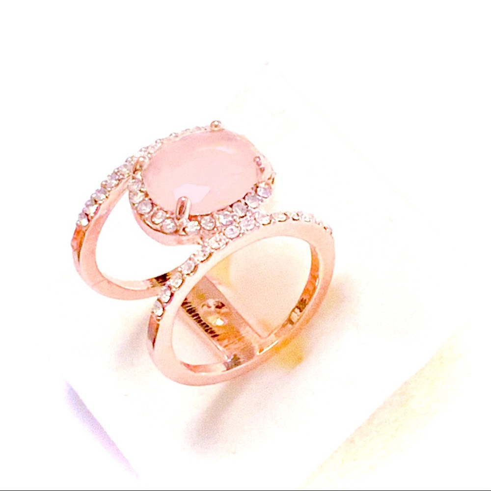 🆕 Gen Rose Quartz Diamond 14k Rose Gold Ring NWT - Picture 5 of 8
